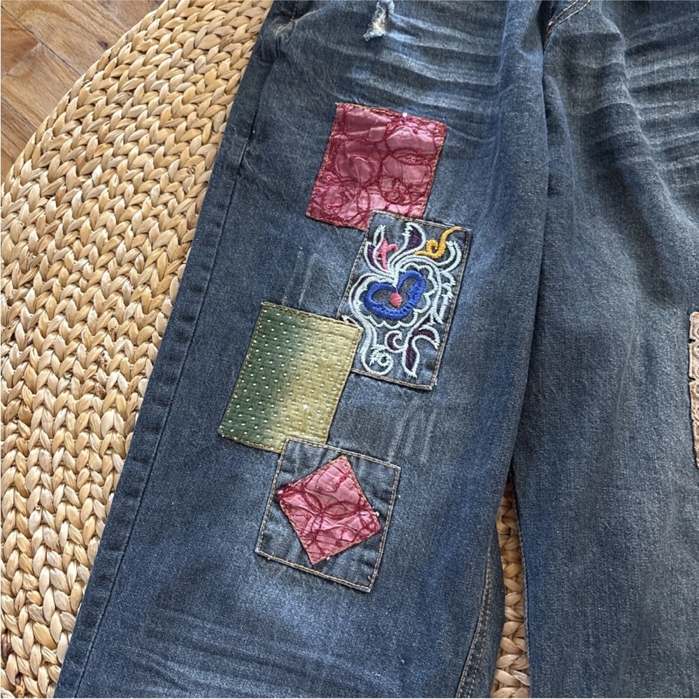 Free People cropped jeans Urban MangoZ Small pull on elastic waist
#Patchwork